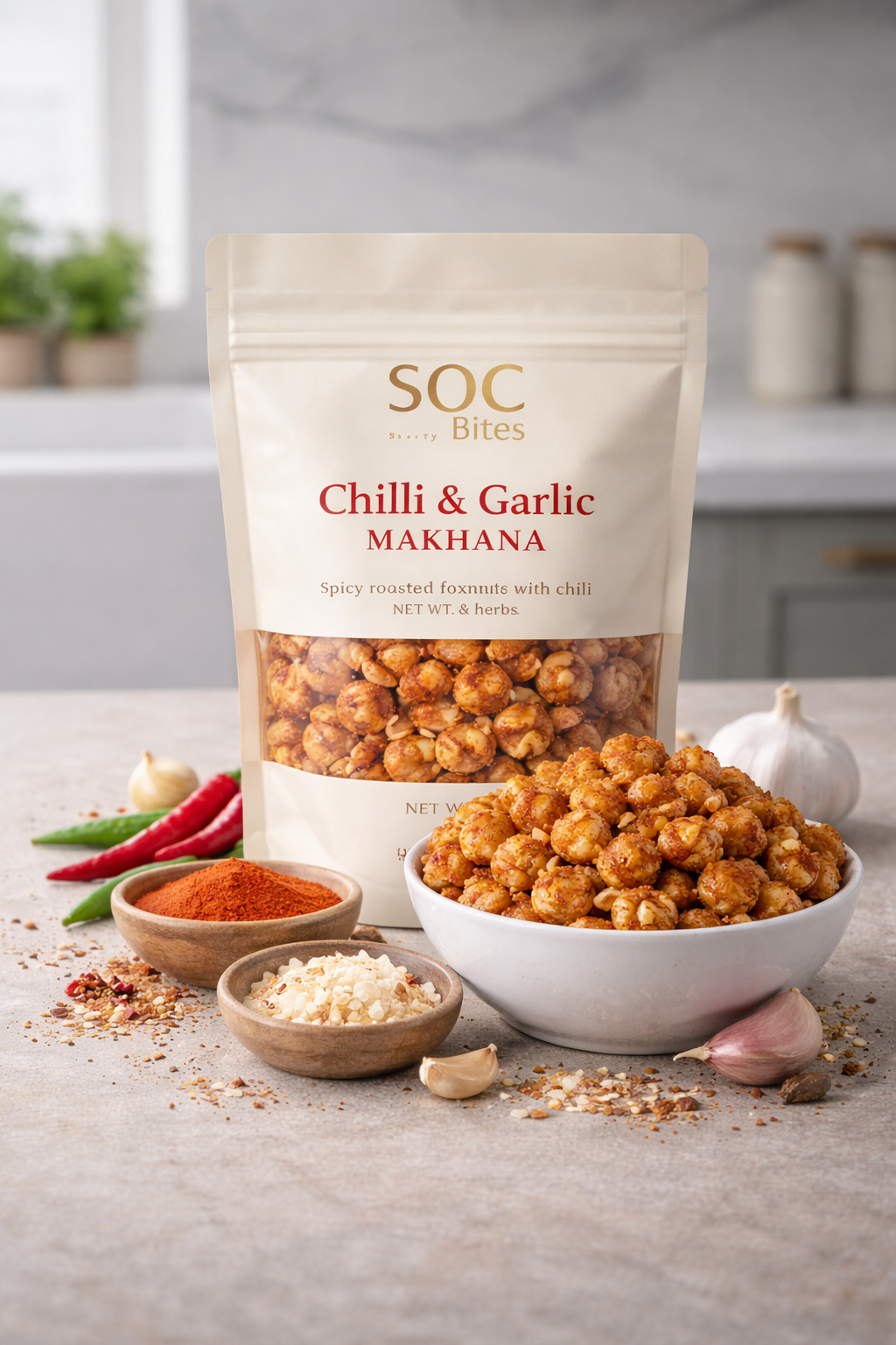 Chilli and Garlic Makhana